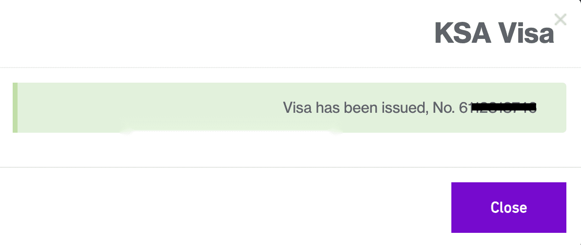 saudi visa status
