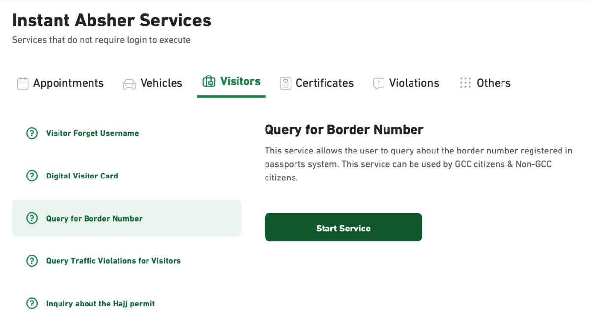 query for border number