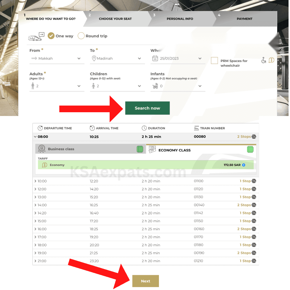 haramain train booking online