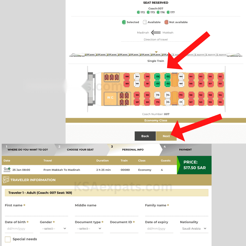 haramain train ticket booking online