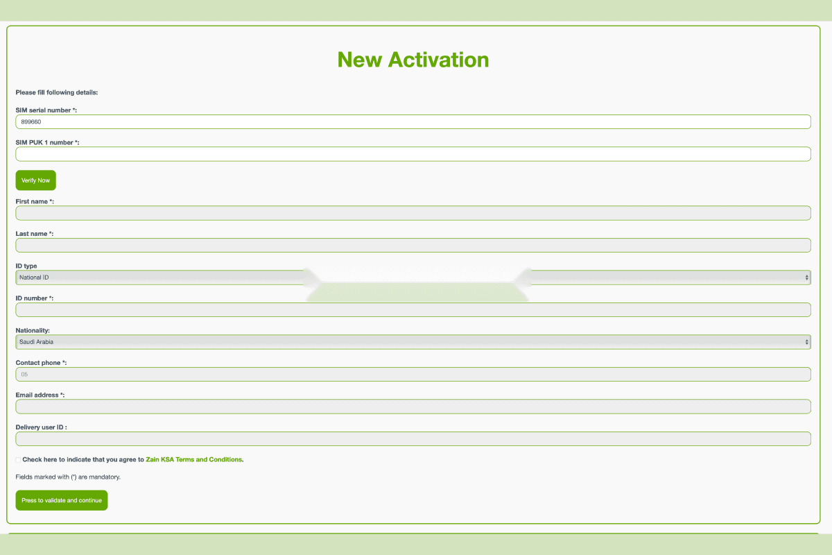 How can I activate my Zain SIM in Saudi Arabia? zain new sim activation online