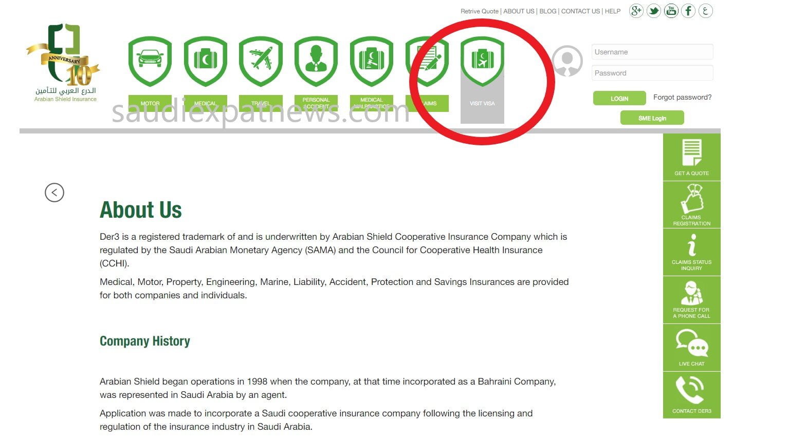 Saudi Visit Visa Insurance Renewal