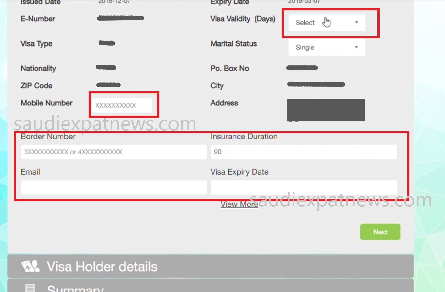 Saudi Insurance Renewal for visit visa 3