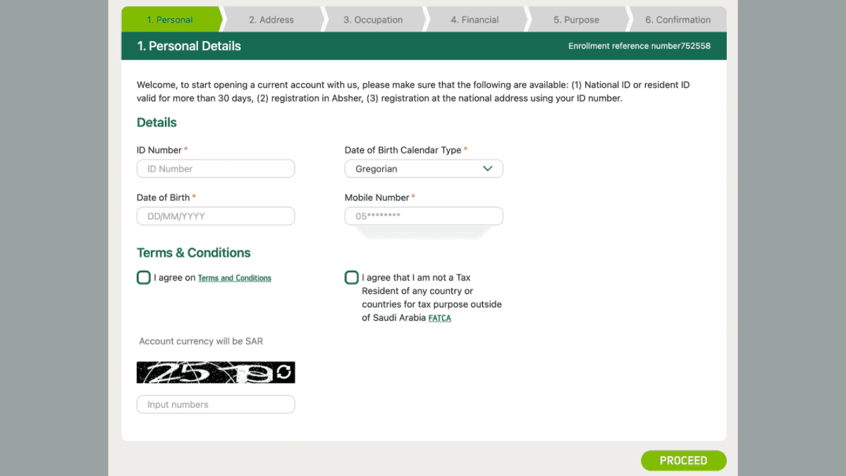 sub account opening online, sub alahli new account, open snb bank account. 