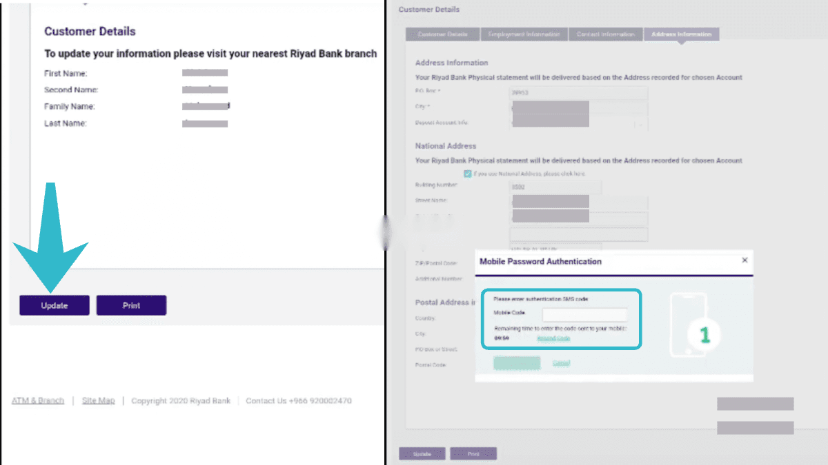 how to update iqama in riyadh bank online