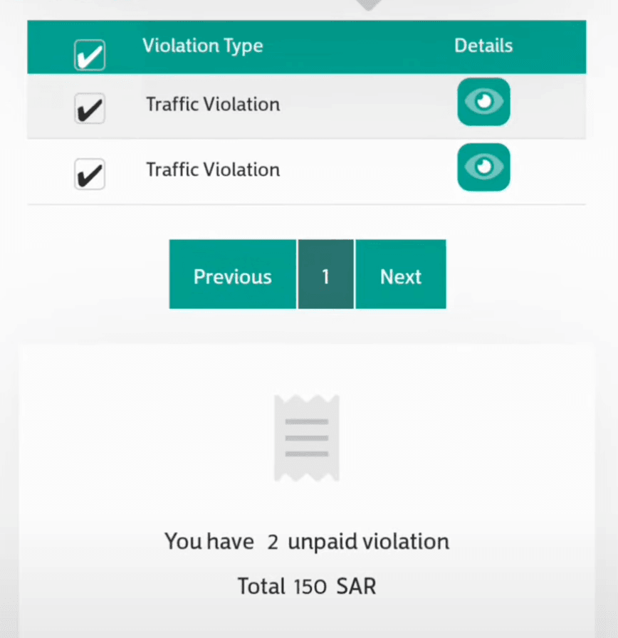 efaa traffic violations list