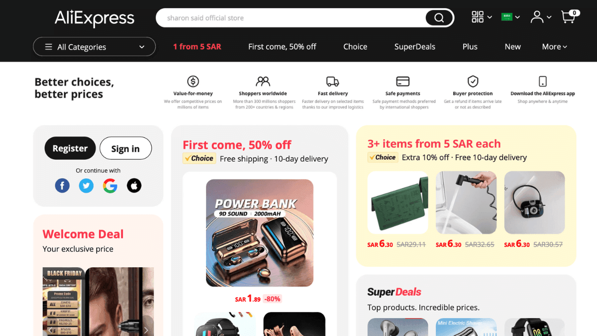 aliexpress, china, shopping in saudi arabia